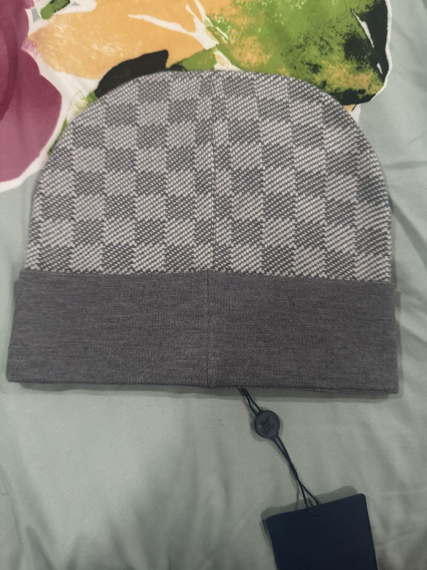 Grey Louis Vuitton Beanie.
