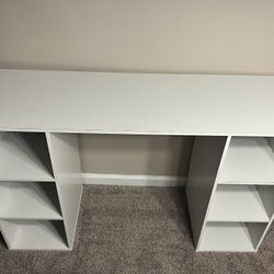 White Desk With 6 Cubby’s 