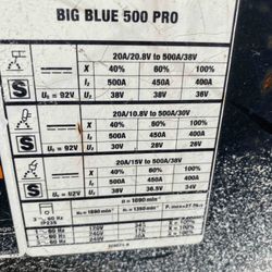 500amp Welder, Miller Electric Big Blue 500pro