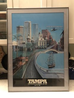 VINTAGE TAMPA CENTENNIAL CELEBRATION 1887-1987 POSTER
