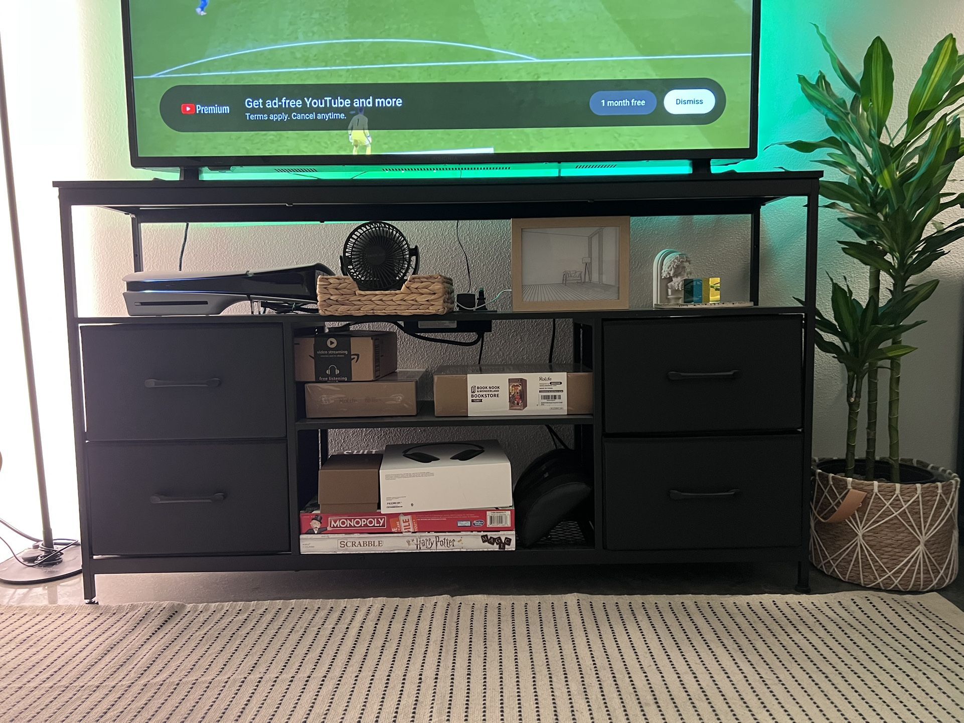 TV Stand Dresser with Power Outlets