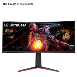 LG UltraGear QHD 34-Inch Curved Gaming Monitor 34GP63A-B, VA with HDR 10 Compatibility and AMD FreeSync Premium, 160Hz, Black