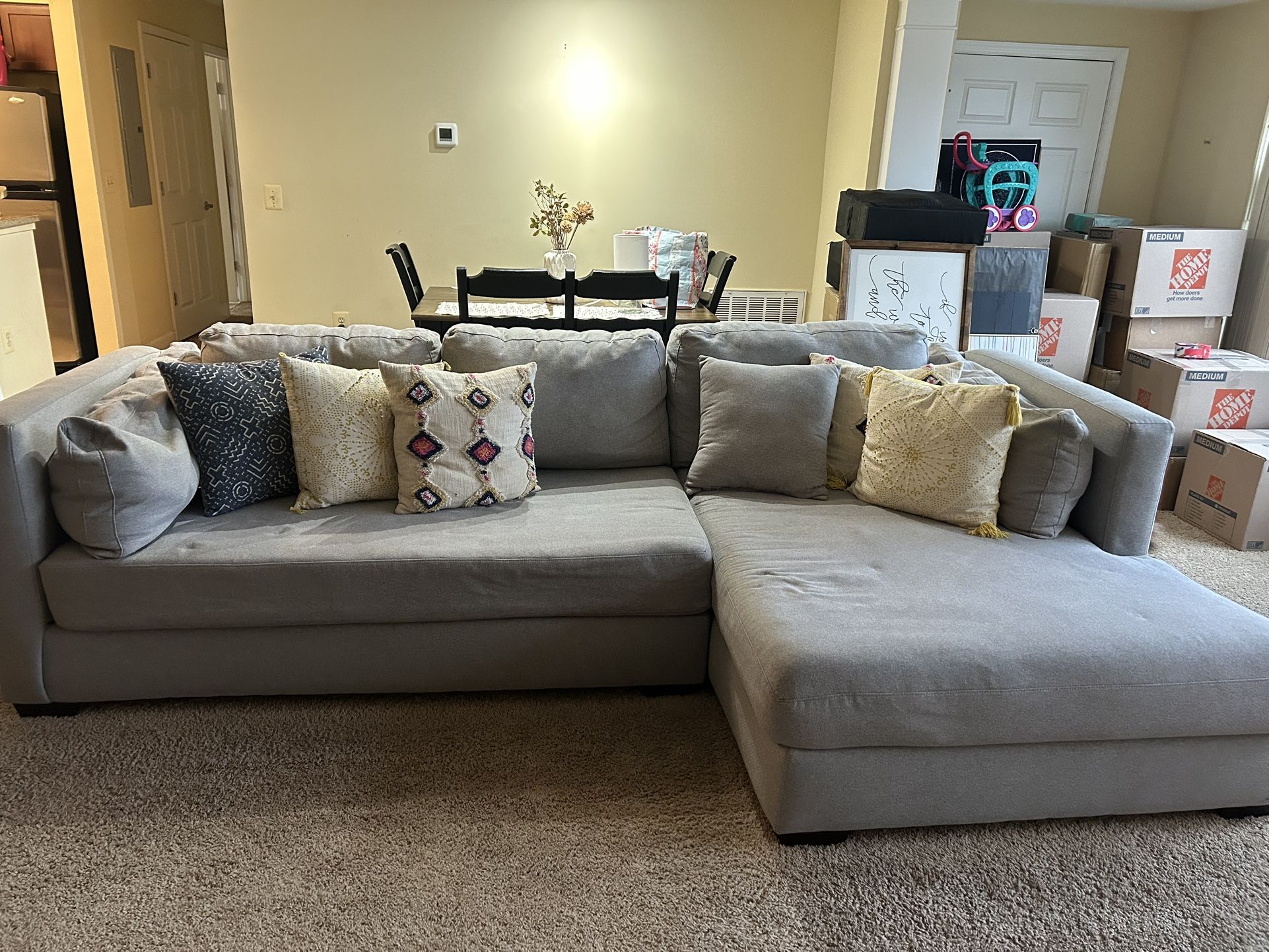 Grey Sofa With Chaise