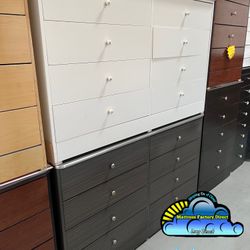 White Eight Drawer Compressed Chest New Comoda Cajonera 