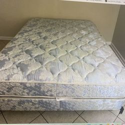 Queen Box spring & mattress, coffee table, end table