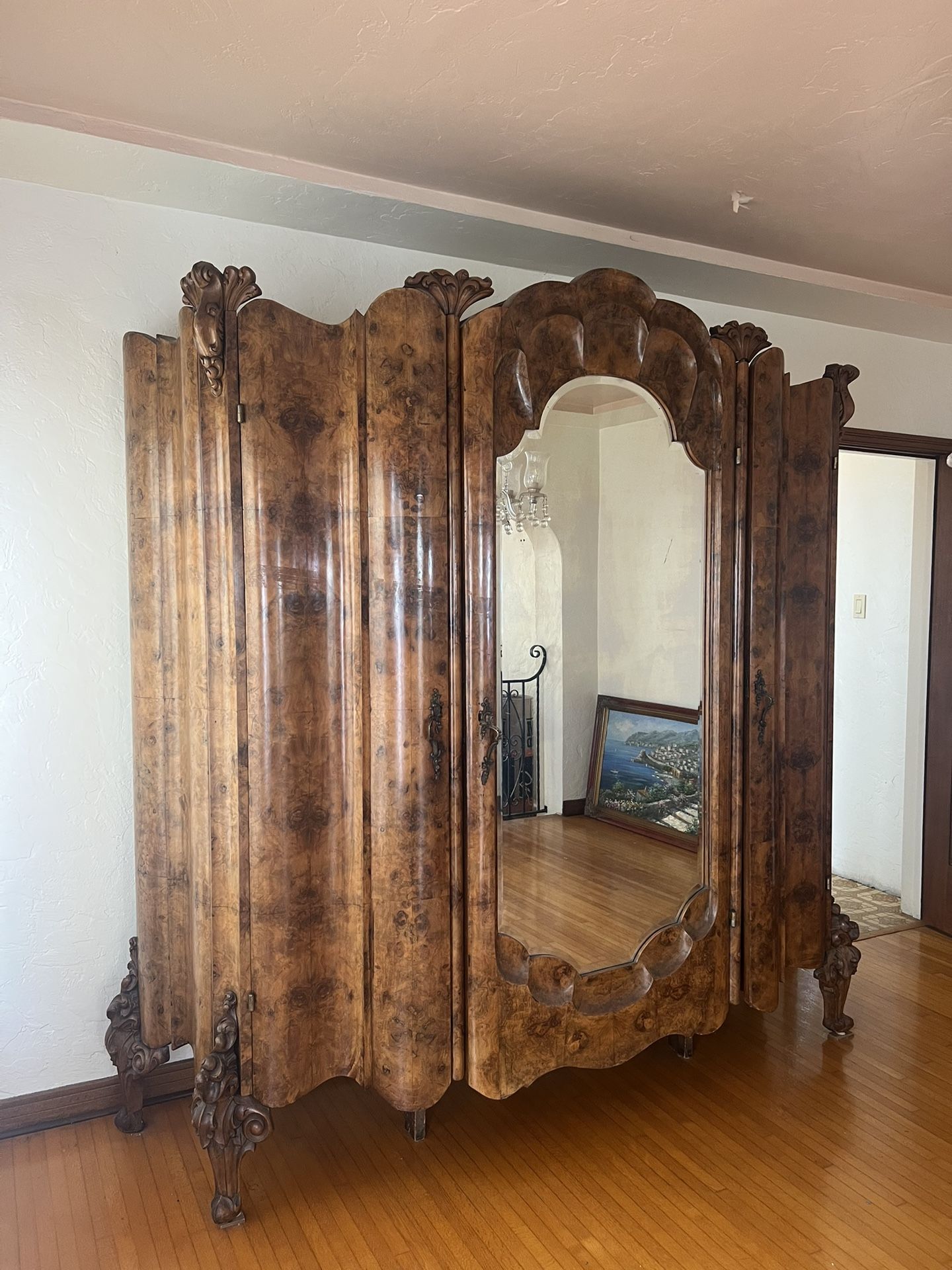 Antique Italian 1930s Armoire, Bed frames, Dressers