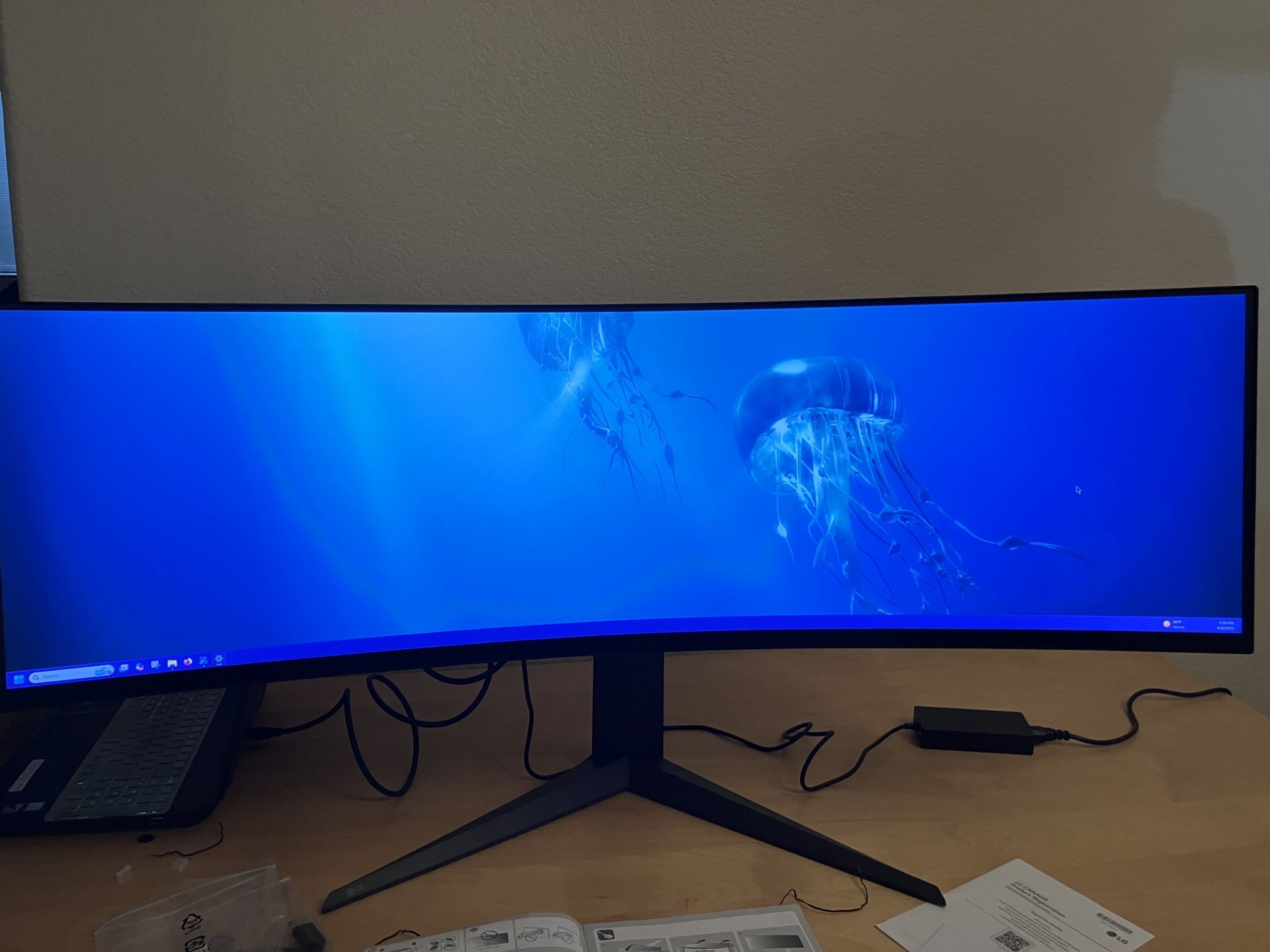 LG UltraGear curved wide monitor