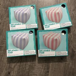 4 Inflatable Chair/ottoman  For Patio Or Inside 