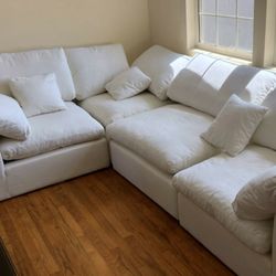 White Cloud Couch Sectional Sofa HD Buttercup