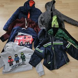 Boy Jacket  Boy Sweater Size 6 / 7 (See Decription)