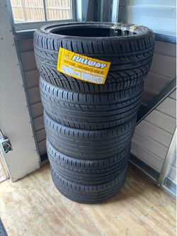 Barely used tires and rims and brand new spare