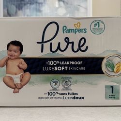 Pampers Diapers, 82ct. Size: 1 (New)