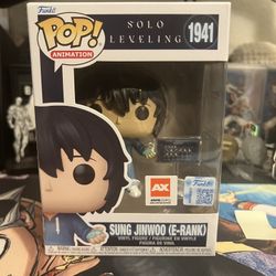 Anime Expo 2025 Convention Exclusive Funko Pop Solo Leveling Sung Jinwoo (E-Rank for sale