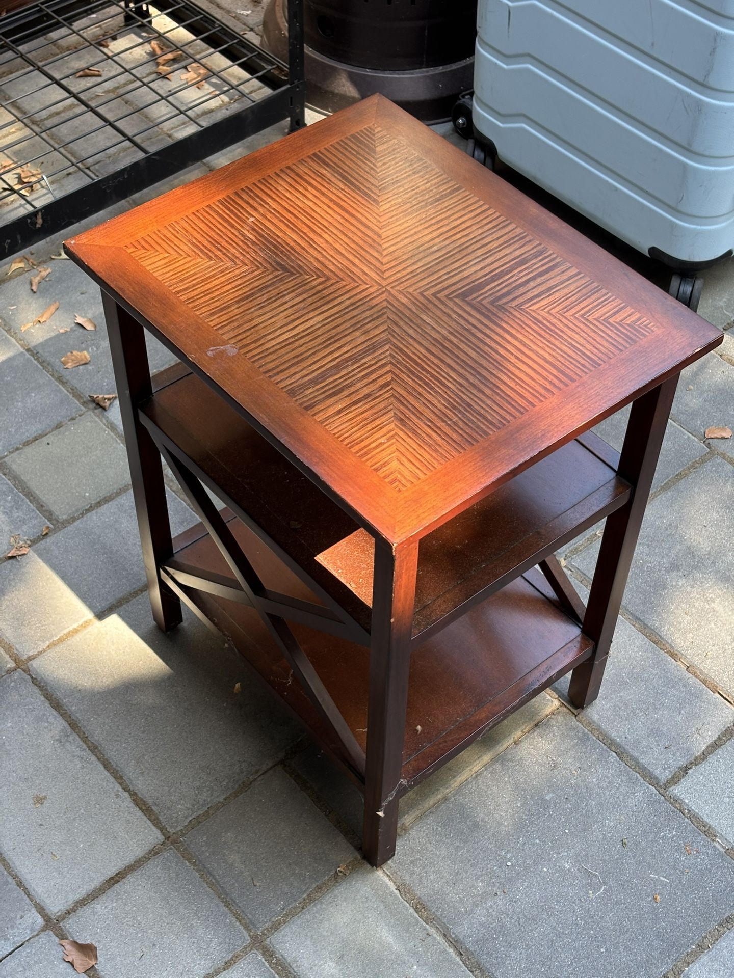 Wood side table nightstand