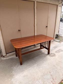 Wood dining table