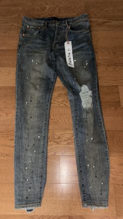 Blue paint splatter purple jeans size 31