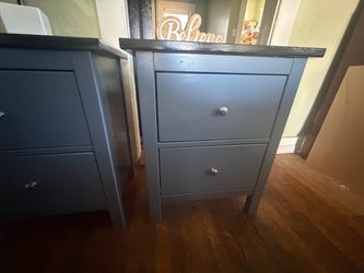 Beautiful nightstands. Rustic tones.
