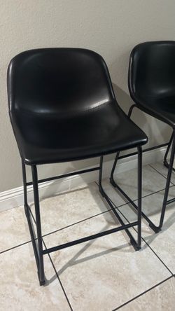 Black stools set of 3