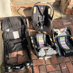 KeyFit 30 Infant Car Seat + KeyFit Caddy + 2 Bases