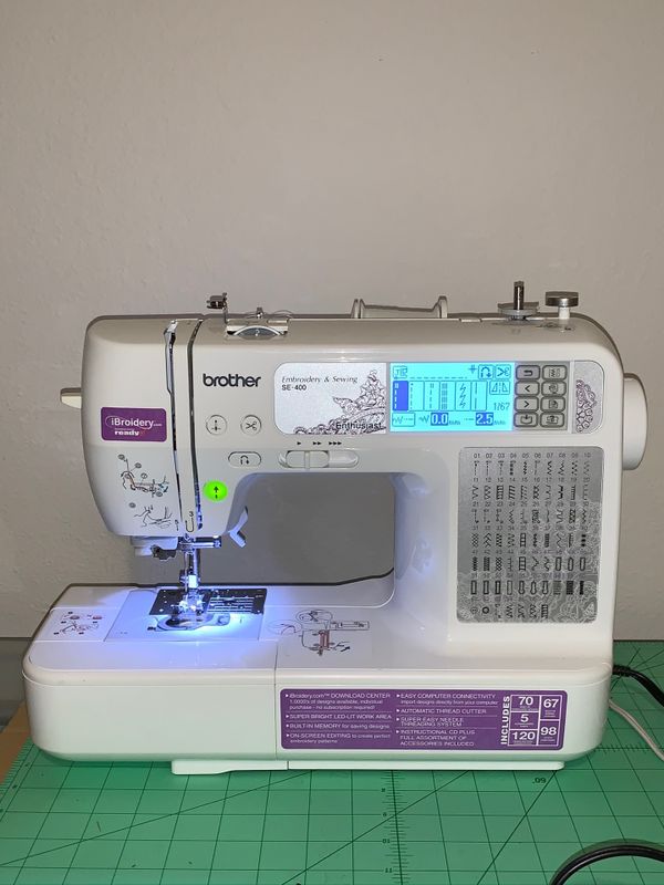 BROTHER SE400 SEWING/EMBROIDERY MACHINE BARLEY USED for Sale in