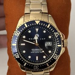 Henry Jay Unisex Stainless Steel "Specialty Aquamaster" Professional Dive Watch