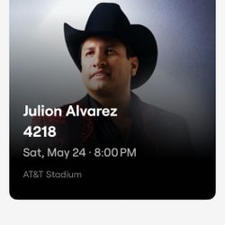 SELLING JULION ALVAREZ 2 TICKETS MAY 24th