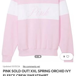 Pink Crew Neck Sweatshirt (Medium)