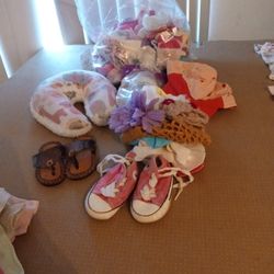 Girly Baby Clothes, Blankets, And Accessories 