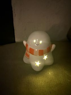 Ceramic light up ghost Halloween decoration