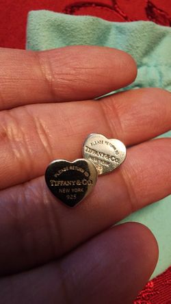 Authentic Tiffany & Co. Mini Heart Earrings 