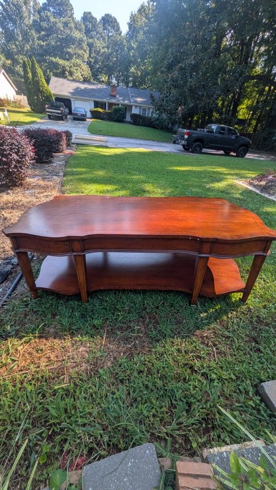 French Provincial-style Wood Coffee Table