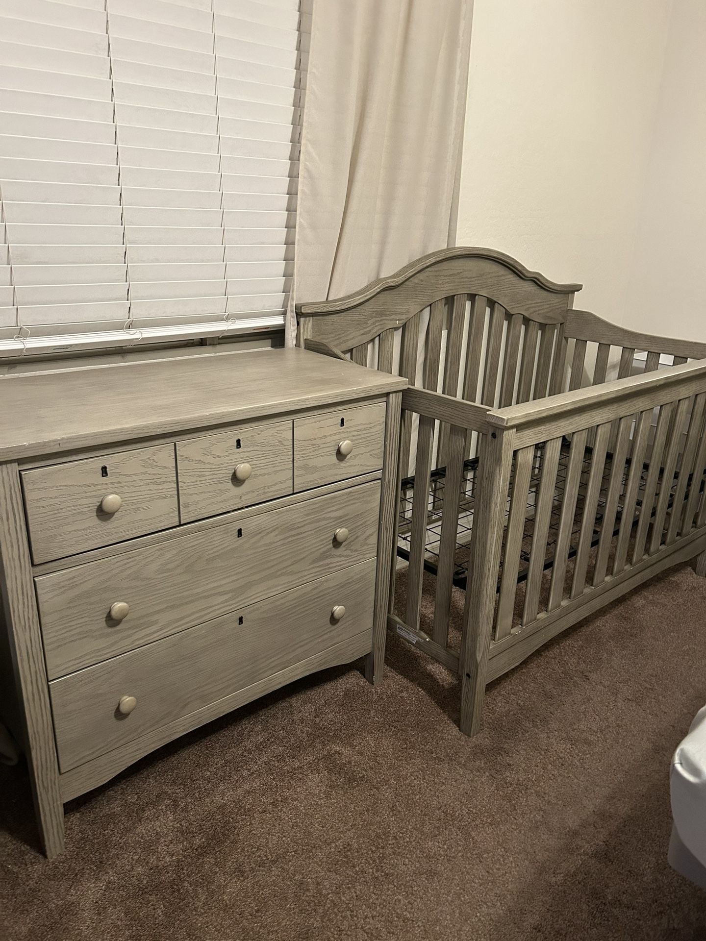 Crib And Baby Dresser Set (together Or Separately)