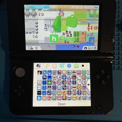 Nintendo Blue 3DS XL With Pokemon Bank, Pokemon DS, Stylus, 64 GB SD Card