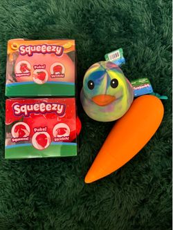 4 Set of Sunny Days Squeezy Toys