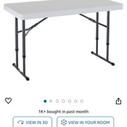 Lifetime Commercial Height Adjustable Folding Utility Table 
