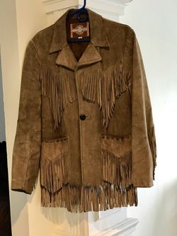Pioneer Wear Brown Suede Leather Fringe Western SIZE 42 Jacket /coat