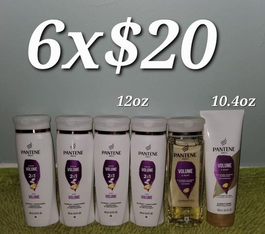 4 Pantene 2in1/1 Shampoo/1 Conditioner Volume Pantene
