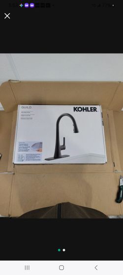 Kohler Guild Pull-Down Kitchen Faucet Matte Black Finish