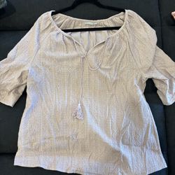 Blush/Taupe Blouse Size XL