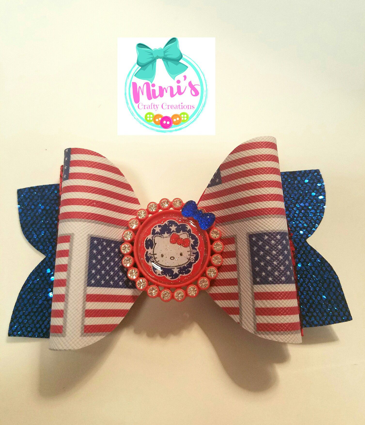 Hello Kitty Patriotic Hairbow