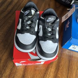 White / Black Nike Dunk Size 6c Toddler 