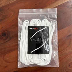 $4 for New White 2 Pairs Flat Shoe Laces for Sneakers | Shoe Strings