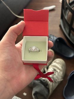 Three-Stone Engagement Ring 925 Silver