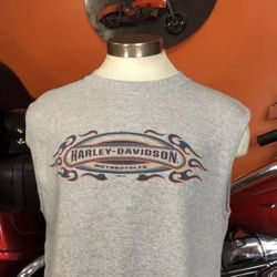 VTG 2004 Harley Davidson T-shirt Sleeveless Large Men KALISPELL , MONTANA