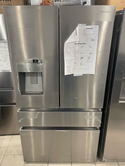 Hisense 4 Door French Door Refrigerator Stainless Steel