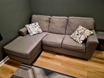 Ashley Furniture Gray Sectional Sofa with Chaise – Like New