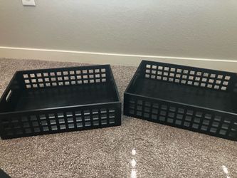 Expresso/black decor storage tray set
