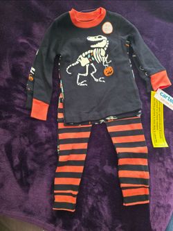 Carter's Boys Halloween 4 piece Dinosaur Pajama Set