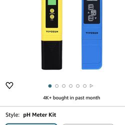 VIVOSUN - Digital pH and TDS Meter Kits, 0.01pH High Accuracy Pen Type pH Meter ± 2% Readout Accuracy 3-in-1 TDS EC Temperature Meter for Hydroponics,