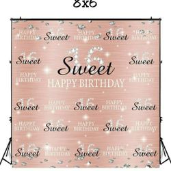 Lot Of Sweet 16 Party Decorations-Rose Gold 